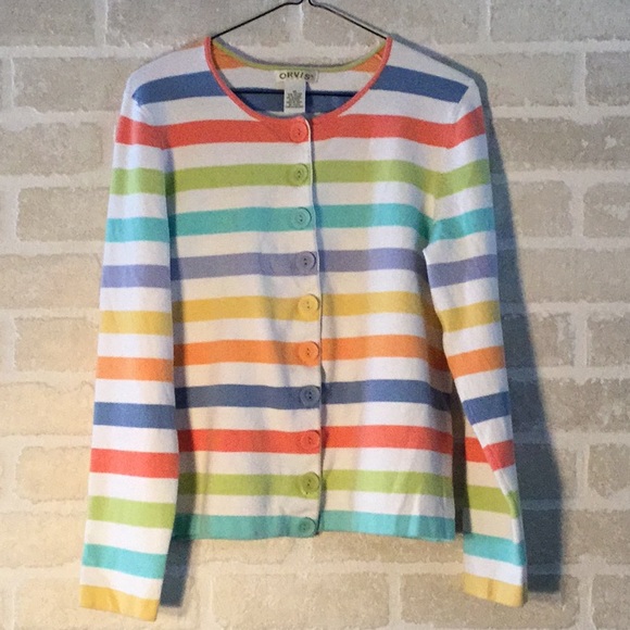 “Orvis” Multi-color Stripe, Sweater - Picture 5 of 5